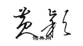 駱恆光黃穎草書個性簽名怎么寫