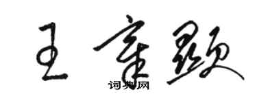 駱恆光王章顯草書個性簽名怎么寫