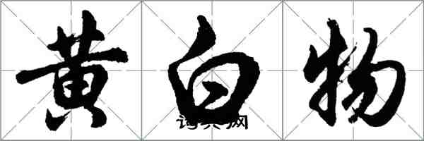 胡問遂黃白物行書怎么寫
