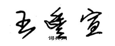 朱錫榮王豐宣草書個性簽名怎么寫