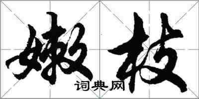 胡問遂嫩枝行書怎么寫