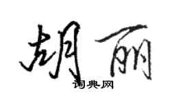 駱恆光胡麗行書個性簽名怎么寫