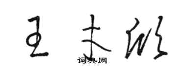 駱恆光王才欣草書個性簽名怎么寫