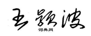 朱錫榮王穎波草書個性簽名怎么寫