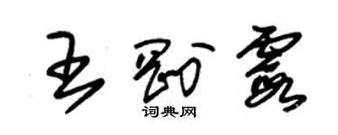 朱錫榮王剛霞草書個性簽名怎么寫