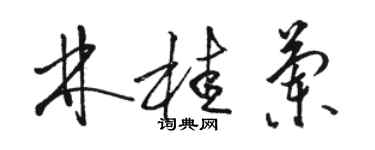 駱恆光林桂蘭草書個性簽名怎么寫