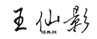 駱恆光王仙影行書個性簽名怎么寫