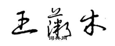 曾慶福王薇木草書個性簽名怎么寫