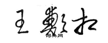 駱恆光王鄭相草書個性簽名怎么寫