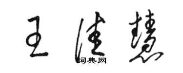 駱恆光王佳慧草書個性簽名怎么寫