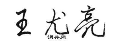 駱恆光王尤亮行書個性簽名怎么寫