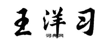 胡問遂王洋習行書個性簽名怎么寫