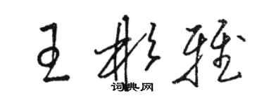 駱恆光王彬雅草書個性簽名怎么寫