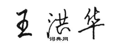 駱恆光王洪華行書個性簽名怎么寫