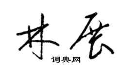 梁錦英林展草書個性簽名怎么寫