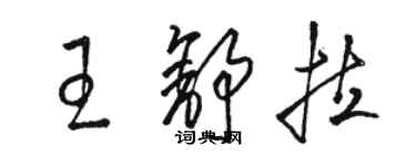 駱恆光王舒拉草書個性簽名怎么寫