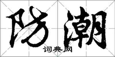 胡問遂防潮行書怎么寫