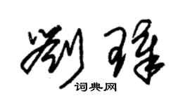 朱錫榮劉璋草書個性簽名怎么寫