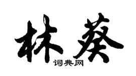 胡問遂林葵行書個性簽名怎么寫