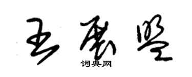 朱錫榮王展盟草書個性簽名怎么寫