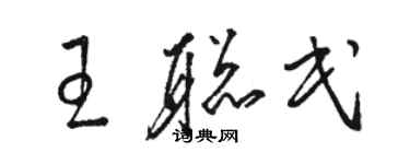 駱恆光王聰民草書個性簽名怎么寫