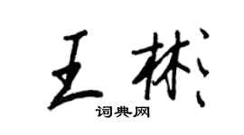 王正良王彬行書個性簽名怎么寫