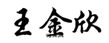 胡問遂王金欣行書個性簽名怎么寫