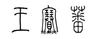 陳墨王賽蕃篆書個性簽名怎么寫