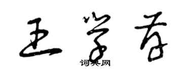 曾慶福王學存草書個性簽名怎么寫