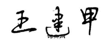 曾慶福王建甲草書個性簽名怎么寫