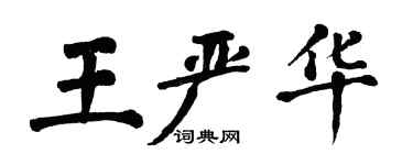 翁闓運王嚴華楷書個性簽名怎么寫