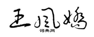 曾慶福王風嬌草書個性簽名怎么寫