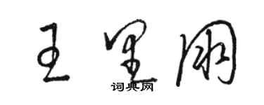 駱恆光王里朋草書個性簽名怎么寫