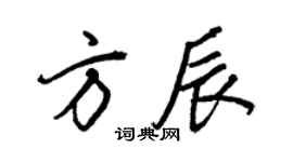王正良方辰行書個性簽名怎么寫