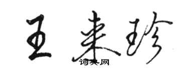 駱恆光王來珍行書個性簽名怎么寫