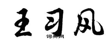 胡問遂王習風行書個性簽名怎么寫