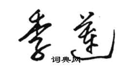 駱恆光季蓮草書個性簽名怎么寫