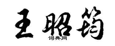 胡問遂王昭筠行書個性簽名怎么寫