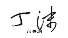 駱恆光丁沫草書個性簽名怎么寫