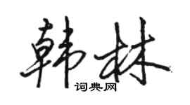 駱恆光韓林行書個性簽名怎么寫