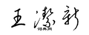 梁錦英王潔新草書個性簽名怎么寫