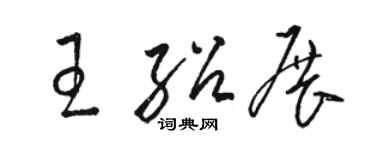 駱恆光王紹展草書個性簽名怎么寫