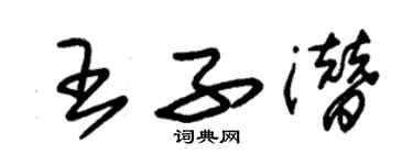 朱錫榮王子潛草書個性簽名怎么寫