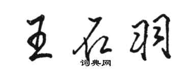 駱恆光王石羽行書個性簽名怎么寫