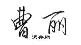 駱恆光曹麗行書個性簽名怎么寫