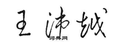 駱恆光王沛越草書個性簽名怎么寫