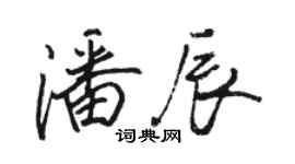 駱恆光潘辰行書個性簽名怎么寫