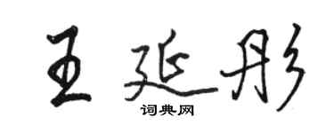 駱恆光王延彤行書個性簽名怎么寫