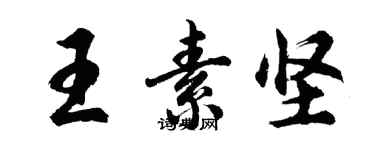 胡問遂王素堅行書個性簽名怎么寫