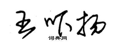 朱錫榮王嚇揚草書個性簽名怎么寫